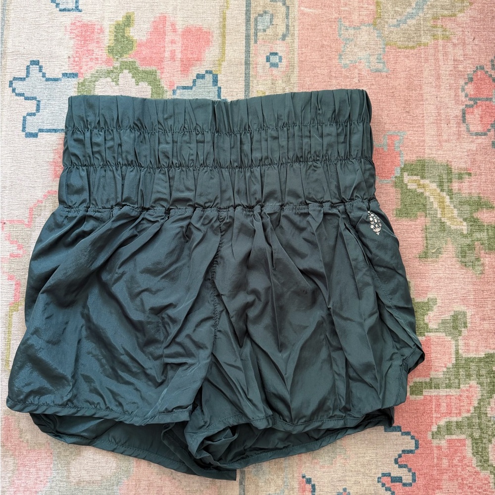 FP Movement by Free People High Waist Dark Green Shorts